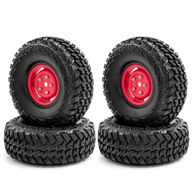 Car Tires with Wheel Rims Replacement for 110 -4 Axial SCX10 90046 90047 CC10Car
