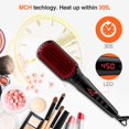 thumbnail image 7 of Enhanced Hair Straightener Heat Brush, 2-in-1 Ceramic Ionic Straightening Brush, Hot Comb with Anti-Scald Feature, Auto Temperature Lock & Auto-Off Function (BLACK), 7 of 7