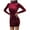 Wine, variant on Frostluinai Fall Dresses For Women 2022 Homecoming Dresses Fashion Women'S Casual Long Sleeve Solid Ladies Golden Velvet Half High Collar Slim Dress