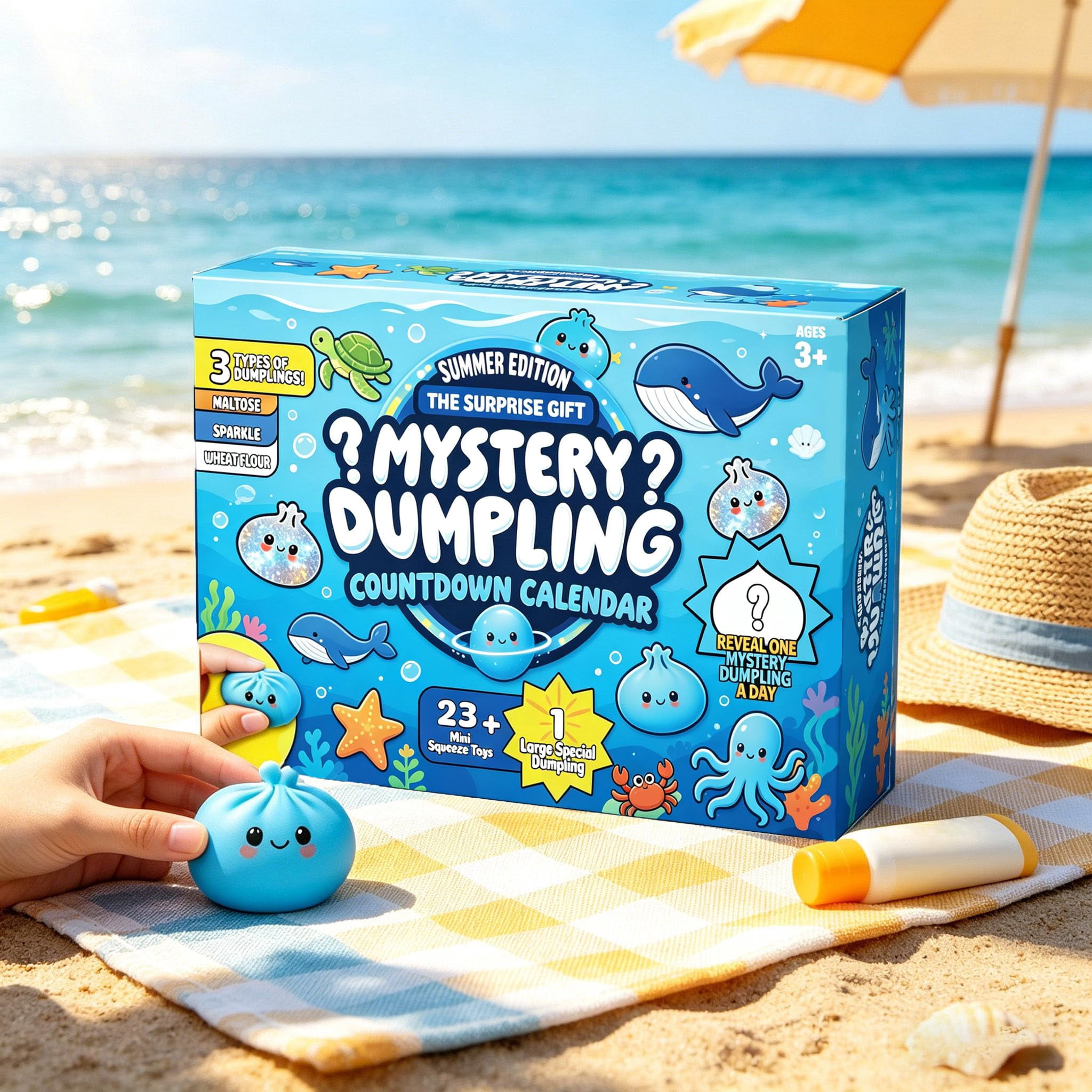 2026 Dumpling Squishy Advent Calendar, 24PCS Squishy Dumpling Mystery Advent Countdown Calendar, Stress Relief Sensory Fidget Toys for Anxiety Relief Hand Relax, Birthday Gifts for Adults