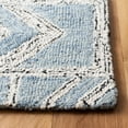 thumbnail image 3 of SAFAVIEH Micro-Loop Randall Geometric Area Rug, Light Blue/Ivory, 5' x 5' Square, 3 of 8