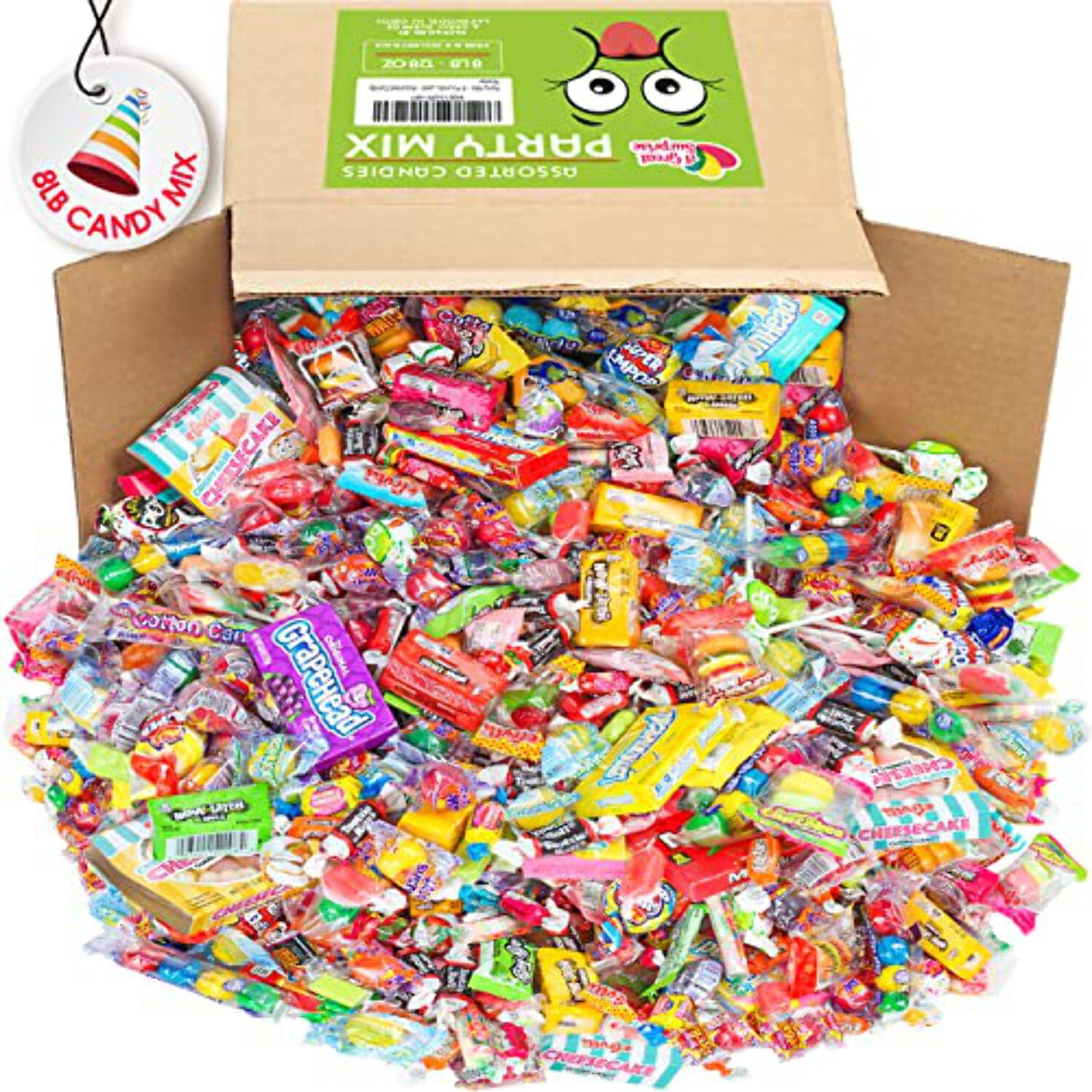 BULK Party Mix - 8 Pounds - Holiday Candy Bulk - Variety Candies - Parade Candy - Piñata Candies - Individually Wrapped for Stocking Stuffer - Assorted Candy