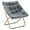 Gray, variant on Magshion Folding Lounge Chair Comfy Faux Fur Saucer Chair, Square Cozy Moon Chair Seating with Metal Frame for Home Living Room Bedroom, Brown