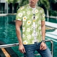 thumbnail image 6 of KLL Daisies Flowers for Men's Baseball Shirts,Short Sleeve Casual Shirts Button Down Shirt for Men Beach Summer Wedding Shirt-XX-Large, 6 of 7
