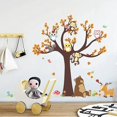 thumbnail image 4 of Calcomanías de pared con dibujos de animales, lindas pegatinas de pared con árboles para guardería, carteles de decoración de pared con animales del bosque, osos, búhos y monos, murales de pared de, 4 of 5