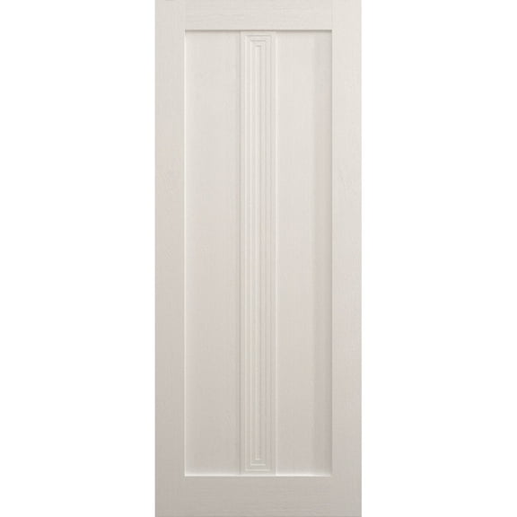 Slab Door Panel 18 x 80 inches | Ego 5006 Painted White Oak | Wood Veneer Doors | Pocket Closet Sliding Barn
