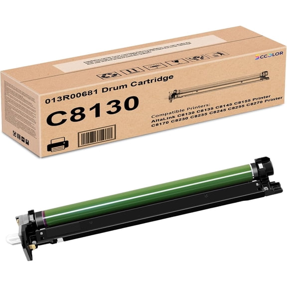 AltaLink C8130 Drum Cartridge with New Chip Black 1-Pack Replacement for Xerox 013R00681 Drum Unit Compatible for Xerox AltaLink C8130 C8135 C8145 C8155 C8170 C8230 C8235 C8245 C8255 C8270 Printer