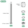 thumbnail image 3 of Uxcell 20-Pack Hex Head Screw Bolt with Nuts Flat & Lock Washers M6x85mm Stainless Steel Bolts Kit Fully Threaded Metric, 3 of 6