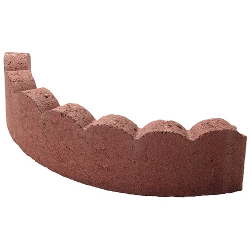 Mutual Materials 24 X 6 Curved, Curved Scalloped Concrete Garden Edging