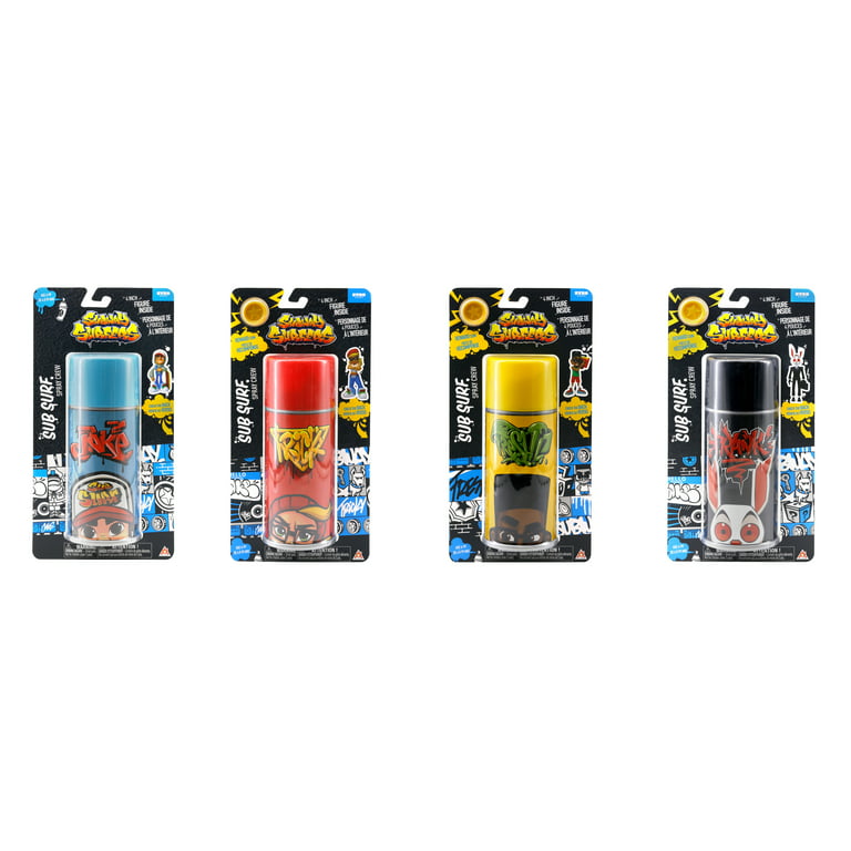 Subway Surfers Spray Crew Fresh Can with 4 Vinyl Figure and