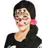 Party City Traditional Day of the Dead Dark Wig Halloween Costume Accessory, Adults