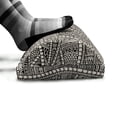 thumbnail image 5 of Black and White Foot Rest, Rich Etnic Ornament with Motifs Zentangle Vintage, Non-Slip Backing Adjustable Ergonomic Memory Foam Leg Support for Office, Black White, by Ambesonne, 5 of 5