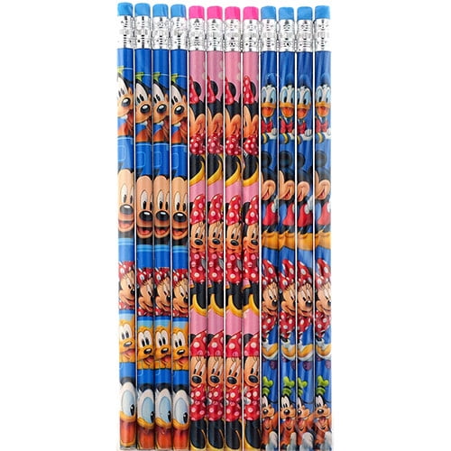 Mickey Mouse and Minnie Mouse 12 Wood Pencils Pack