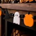 thumbnail image 5 of Halloween Decorations Cute Spooky Felt Garland, Black Bead Chain Pumpkin Witch Hat Ghost Banner for Home Indoor Holiday Decor, 5 of 5