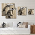 thumbnail image 4 of Designart "Grey Horse Subdued Tones Painting I" Animals Print on Natural Pine Wood, 4 of 5
