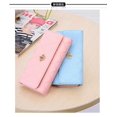 thumbnail image 5 of Cartera rosa para mujer, cartera larga, 3 pliegues, velcro, diamante, Love Crown, clip de cuero, clip para billetes de mujer JM, 5 of 5