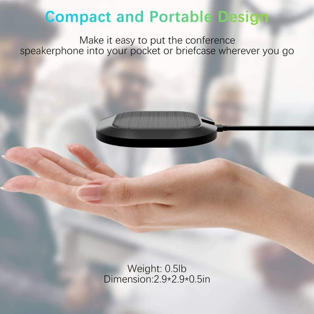 Computer PC Mic Desktop Microphone 360 Degree Omnidirectional Pickup Condenser for Video Conference Gaming Chatting
