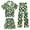 F-Dark Green, variant on Girls Pajamas 3 Piece Set Size 14-16 Button Down Pjs Short Sleeve Top Shorts & Long Pants Cute Patterns Valentine's Day Pajama Sets Loungewear Nightwear Sleepwear for Ages 5-14