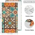 thumbnail image 2 of Dreamtimes Mexican Talavera Soft Hand Towels 2-Piece Absorbent Bath Towel Decorative Fingertip Towels for Bathroom Gym Spa Hotel Beach Swimming Pool,14.4" x 28.3", 2 of 7