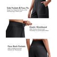 thumbnail image 2 of Shorts G4Free de cintura alta para yoga y running, negros, talla L, 13 cm, 2 of 6
