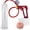Red + Gauge, variant on LeLuv® Premium Maxi Penis Pump w/ Red Handle, Silicone Hose | Donut | 9" x 2.125" Cylinder