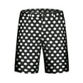 thumbnail image 5 of INSPIRE CHIC Polka Dots Shorts for Men's Father's Day Gift Summer Flat Front Patterned Chino Shorts 30 Black, 5 of 5