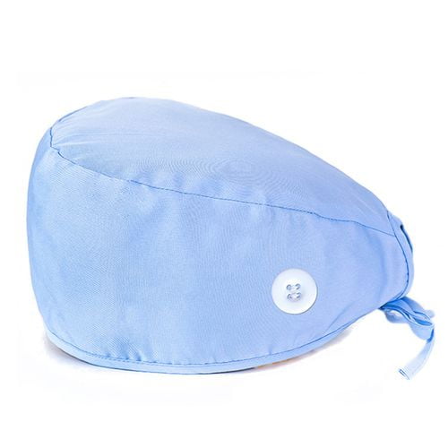 New Pure Cotton Nurse Hat Bouffant Sanitary Cap Doctor Hat Surgical Cap Buckle 