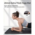thumbnail image 4 of YR Yoga Mat Thick 4/5" NBR Exercise Mat 76"X24" for Home Gym Workout with Carry Bag, Black, 4 of 7