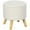 B-White, variant on Topcobe Ottoman Stool with Hidden Storage, Cozy Linen Upholstered Footrest, Wooden Legs, Space-Saving Footstool for Living Room or Bedroom