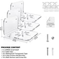thumbnail image 5 of Juego de 3 estantes de pared pequeños de acrílico para cámaras de seguridad, monitores para bebés y más, estante adhesivo universal de 4 pulgadas (transparente), 5 of 5