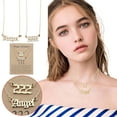 thumbnail image 6 of Dengmore Necklaces 2pcs Old English Angel & Number Necklace Numerology Jewelry For Women Plated Stainless Steel, 6 of 6