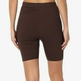 thumbnail image 3 of Yoodem Shorts for Women Biker Shorts Women Sport Yoga Solid Mid Thigh Stretch Cotton High Waist Active Short Leggings Gym Shorts Women Coffee XXL, 3 of 5