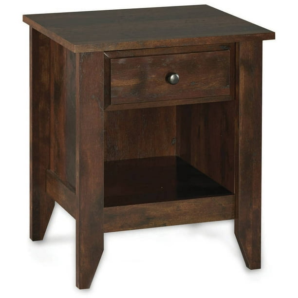 Better Homes & Gardens Leighton Nightstand, Rustic Cherry Finish