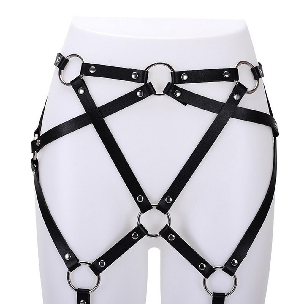 Arnés De Pierna Y Cintura Estilo Punk - Cadena De Aleación Y Cuero, Ajustable 60 Cm, Para Fiestas, Cosplay, Gótico