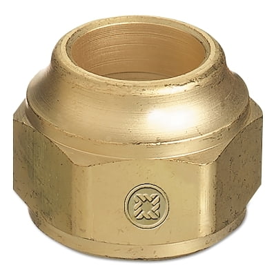 Torch Tip Nut Replacements, Brass, 15/16 In - 18, Hex, Female | Bundle of 5 Each