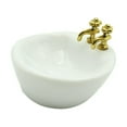 thumbnail image 3 of Kokiya 1:12 Scale Miniature Washbasin Bathroom Decor Miniature Furniture for Kids Gifts Oval, 3 of 9