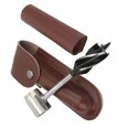 thumbnail image 4 of Wood Drill Bit Tool, Multifunctional Hand Auger Wrench Practical  For Outdoor Activity Brown Leather Bag And Holster, 4 of 8