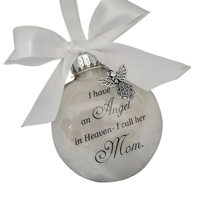 Matsuzay Bola de plumas Ángel en adorno conmemorativo signo decoraciones conmemorativas para papá mamá decoración familiar bola Navidad decoración Decoración del hogar mamá Matsuzay HA003103-04