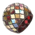 thumbnail image 2 of Candelero perfumado agrietado hecho a mano rojo decorativo romántico del candelero del té del vidrio del mosaico, 2 of 12