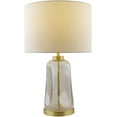 thumbnail image 2 of Livabliss Fidel Rustic Accent Table Lamp, 24-inch, Gold/Clear with White Shade, 2 of 5