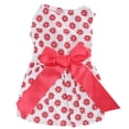 thumbnail image 1 of Ropa linda de verano para mascotas Niña Perro Poliéster Sin mangas Falda Vestidos con BowknotXDZ302 Blanco M, 1 of 5