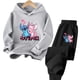 thumbnail image 3 of Sudadera con capucha de Stitch Kawaii para niñas, conjunto informal de sudadera de manga larga y pantalones largos para niños de 2 a 13 años, conjunto de 2 piezas de ropa de otoño, 3 of 5