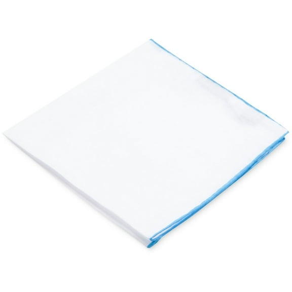 Ryan Seacrest Mens Color Edge Pocket Square, White, One Size