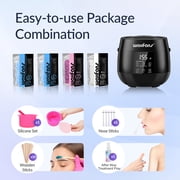 Waxfans Smart Waxing Kit,Auto Keep Warmth, One Button to Use, at Home Waxing Kit for Women,Wax Machine for Hair Removal
