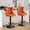 Orange-black, variant on Swivel Bar Stools Set of 2,Adjustable Barstools with Back Velvet Tufted Counter Stools Modern Upholstered Bar Chairs with Nailhead for Kitchen Island Restaurant Pub Counter