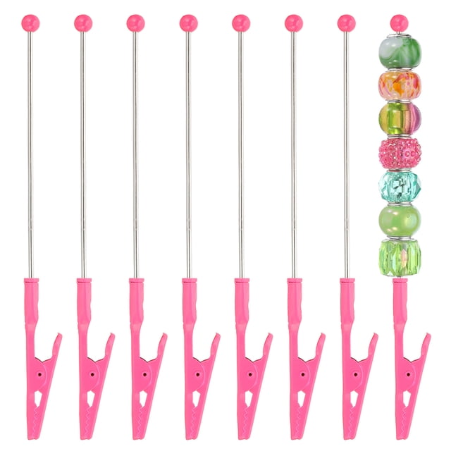 Uxcell Pince à Alligator à Longue Queue, 8 Pcs 5.3 Pouces/135mm Pince à Fil Métallique, Rose Rouge