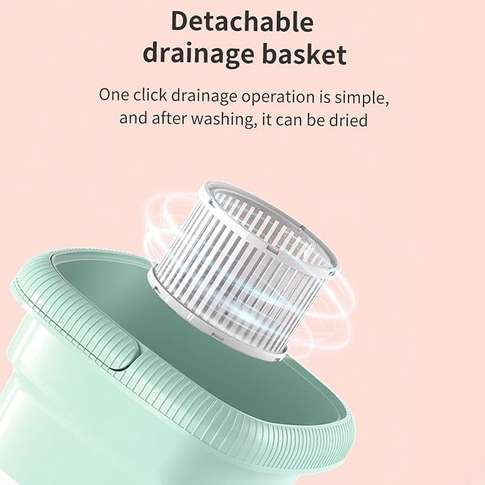 Portable Small Washing Machine,13L Capacity Foldable Mini Washer,Ideal for Baby Clothes, Underwear & Small Items. Perfect for Apartments, Dorms, RVs & Travel (Green)