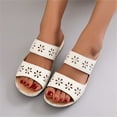 thumbnail image 4 of QJUHUNG Ladies Flat Flower Slippers Roman Style Spring And Summer Sandals, 4 of 5