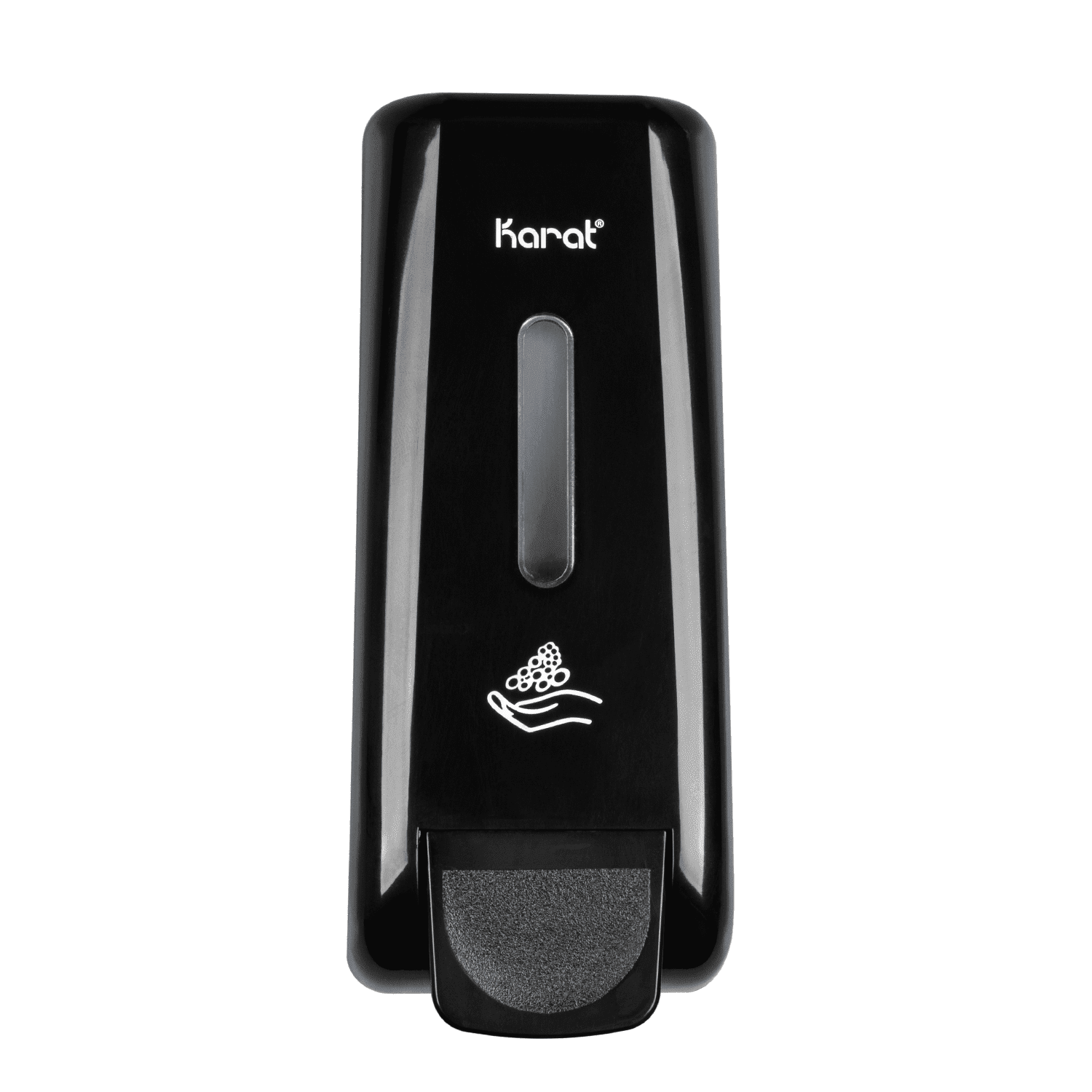 Karat 13.5oz Foaming Hand Soap Dispenser, Stand/Wall Mount, Black - 1 unit
