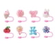 thumbnail image 2 of Fundas de silicona reutilizables para pajitas, paquete de 8 de 10 mm con diseños adorables, protectores portátiles para vasos, decoraciones de fiesta y regalos., 2 of 6